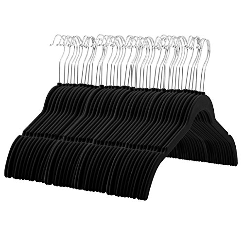 image for ZOBER Velvet Shirt/Dress Hangers - (120-Pack) Non-Slip Velvet Material