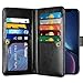 Vofolen Case for iPhone XR Case Wallet Leather PU Flip Cover Folio Detachable Magnetic Slim Shell Dual Layer Heavy Duty Protective Bumper Armor + Wristband Card Holder for iPhone XR X-R 10R (Black)