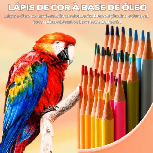 GODREAM Lapis de Cor Profissional, 120 Cores Mais Vivas, com Estojo Portátil, Lapis de Colorir Macio e Aveludado para Desenho, Pintura, Esboço e Escrita, Presente Criativo para Adultos e Iniciantes
