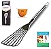 Ash & Harry Fish Premium Stainless Steel Slotted Turner with Flexible Blade for Frying, Turning and Grilling, Heat Resistant Handle and Non-Stick, 1 Spatula per Box, Steel