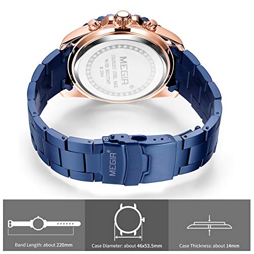 MEGIR-Mens-Business-Work-Analogue-Quartz-Wrist-Watch-with-Stainless-Steel-Band-Calendar-Stopwatch-Luminous-for-Collection