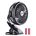 BLUBOON Clip on Fan Battery Operated Fan Portable for Baby Stroller 5 inches (Two Batteries, one for Backup)