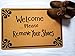CMRUI Welcome Please Remove Your Shoes Doormat Entrance Mat Floor Mat Rug Indoor/Outdoor/Front Door/Bathroom Mats Rubber Non Slip (23.6 L x 15.7 W)