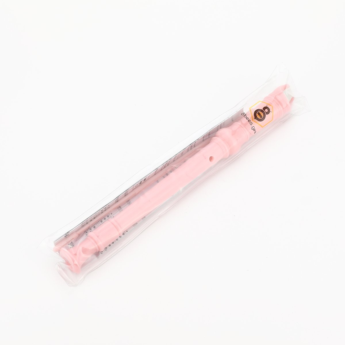 8Bees Soprano Recorder Descant Recorder Basic Musical Instrument for School (Pink)