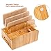 Levin Natural Bamboo Universal Charging Station Dock Organizer