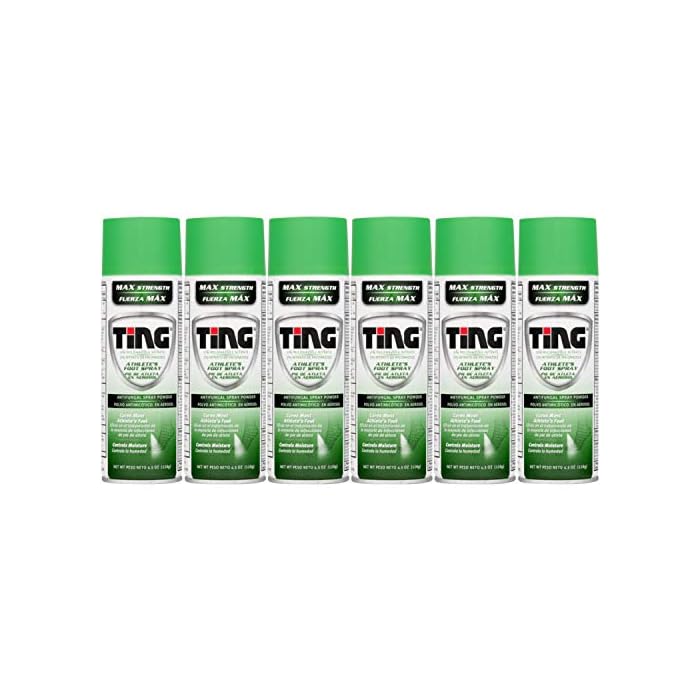 Ting Maximum Strength Athlete's Foot Spray, 4.5 Ounces each (Value Pack of 6)