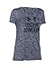 Under Armour Women's Tech V-Neck - Twist Logo, Navy Seal (942)/Dark Navy Blue, Medium