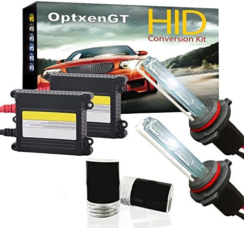 OptXen 35W HID Xenon Conversion Kit with Premium Slim Ballast 2 Year Warranty (H13 9008, 6000k Crystal White)