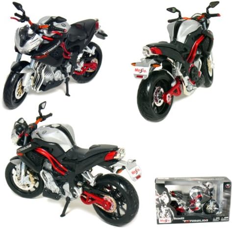 Maisto 1/12 Scale Motorcycle: Benelli TNT Titanium, Black.