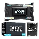 Dude Wipes Flushable & Biodegradable Wipes with Aloe Vera, Singles for Travel (30 Individual Wipes) & Dispenser Pack (48 Count)