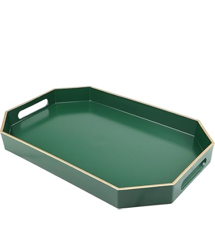 Bandeja Decorativa Convenience Concepts Palm Beach - Negro, 42.5x42.5x5 Cm, Reversible