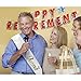 Classic I’m Retired! Sash – Gold Foil Retirement Sash for Women and Men & Large Safety Pin. Great for Retirement Party, Events and Decorations by JPACO (White)