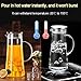 JL JIA LE Glass Pitcher with Lid and Spout - Heat Resistant Pitcher for Hot/Cold Water 1500ml