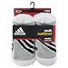 adidas Kids-Boy's/Girl's Cushioned Crew Socks (6-Pair), White/Black/Light Onix, Medium