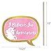 Big Dot of Happiness Rainbow Unicorn - Magical Unicorn Baby Shower or Birthday Party Photo Booth Props Kit - 20 Count