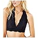 Scallop Halter Floral Lace Bralette Bustier Bra Top Sheer Lined Unpadded Mesh