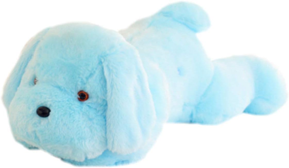 Best Discount® LED Light Up Colorful Pillow Plush Cushion Doll (50cm blue puppy)