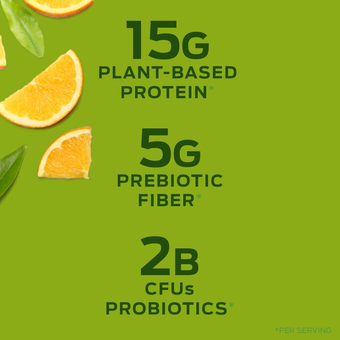 Vega Gut Health Protein Smoothie Orange Ginger Flavored Drink Mix Net Wt 29.9 Ounce: Grocery & Gourmet Food