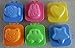 M.V. Trading Plastic Egg Mold Star Fish Car Heart Rabbit Bear Shape, 6-pcs Set