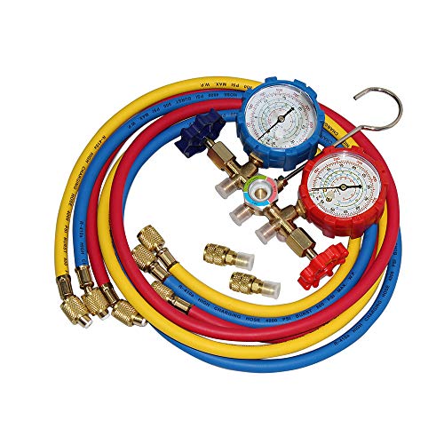 5FT AC Diagnostic Manifold Freon Gauge Set for R410A R404A R22