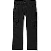 Mesinsefra Boys' Cargo Pants,Casual Outdoor Military Multi Pocket Combat Trousers 1 Black 120CM-5 Years