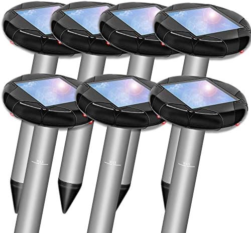 Sanspest Solar Powered Snake Repellent for Outdoors,Snake Away Repellent Safe for Dogs,Electronic Snake Repellent, Snake Away Repeller, Ultrasonic Snake Repellent for Yard 4-Pack