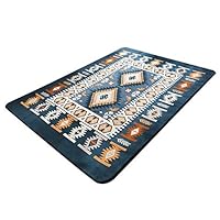 WNSS9 Morocco Style Contemporary Shaggy Carpet Indoor Area Rugs Large Bedroom Living Room Decor Carpets Soft Pads Baby Play Room Anti-Skid Yoga Mat Creative Geometry Pattern Blanket Pads Blue(150cm