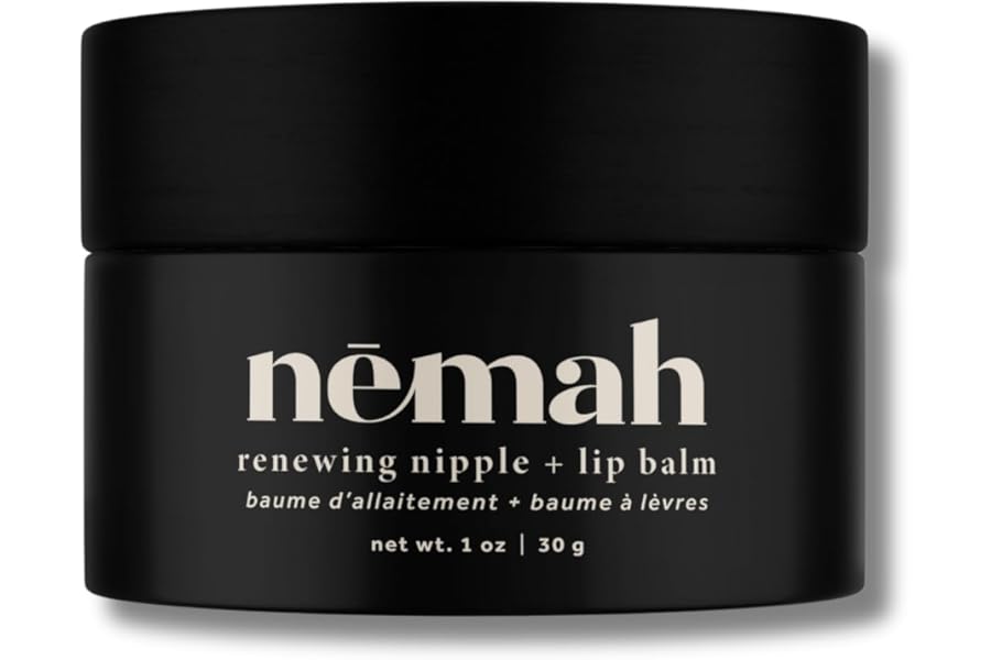 Nemah – Organic Nipple Balm, Nipple Cream Safe for Breastfeeding – 2-in-1 Nipple Butter & Lip Balm, Nursing Nipple Balm – Non-Greasy, Vegan, & Cruelty-Free – 1 oz.