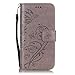 For iPhone 7 Case,iPhone 7 Leather Case,iPhone 7 Cover,Candywe [Grey] [Wallet]Leather Suit For iPhone 7 For Woman (With Strap)