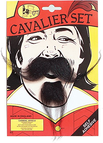 Fancy Dress Party Costume Fake Facial Hair Cavalier Tash Moustache & Beard - Image 2