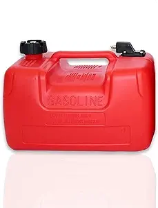 Boat Fuel Tank, 12L 3 Gallon Gas Can Marine Outboard Motor Boat Accessories, Portable Gasoline Can with Fuel Gauge/Fuel Line Container for 2-4Stroke Outboard Engine