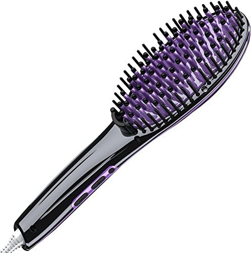 InstaMagic Heated Hair Straightening Brush for Straight and Silky Hair - Amazingly Fast and Easy Hair Straightener - Simply Straight in Minutes