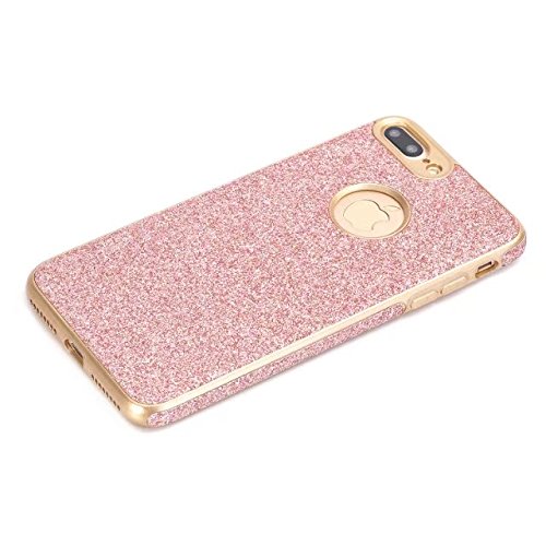 Leecase Elegant Ultra Thin Slim Fit Soft Flexible Bling Shiny Sparkle Protective Bumper Rubber Case Cover for iPhone 6/6S 4.7"-Pink