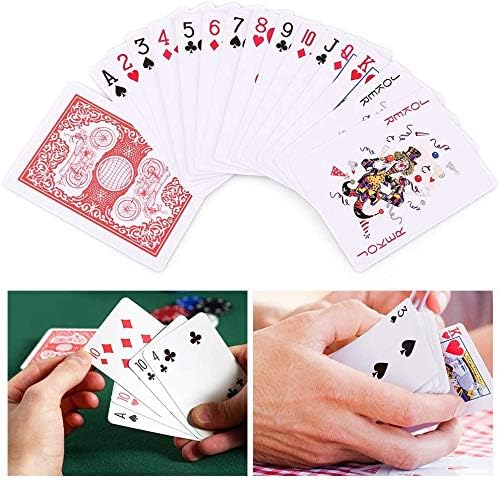 LotFancy Playing Cards 12PCS, Poker Size Standard Index, 6 Blue and 6 Red, for Blackjack Euchre, Canasta Card Game, Casino Grade - Image 3