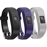 SnowCinda for Garmin Vivofit 3 and Garmin Vivofit JR, Accessories Replacement Bands with Secure Watch Strap for Garmin Vivifit 3 and JR, Set of 11 (3 PCS Black + Grey + Navy Blue)