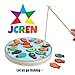 JCREN Wooden Fishing Game Pieces Toy for Toddlers Magnetic Alphabet ABC Fish Catching Counting Kids Toy Montessori Preschool Learning Fine Motor Skills Educational Toys for 2 3 Year Old Girl Boy Gift