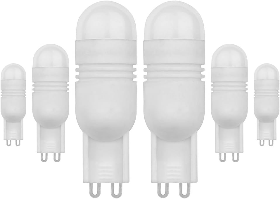 KDP G9 3W LED Light Bulbs, 40 Watt Halogen Bulbs Equivalent, Warm White 3000K, 300LM Non-Dimmable [Energy Class A+]