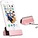 iPhone Charger Dock, ZYSTERT Desktop Desk Charger Dock Cradle Base Charging Station with Charger Cable for iPhone 6 / 6S / 6S Plus , iPhone 5 / 5S / 5C / SE and iPod Touch (Rose Gold)