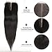 GraceLength Brazilian Virgin Hair Human Hair Lace Closure Straight Human Hair Top Lace Closure 4X4 Middle Part Natural Black Color 14 Inch