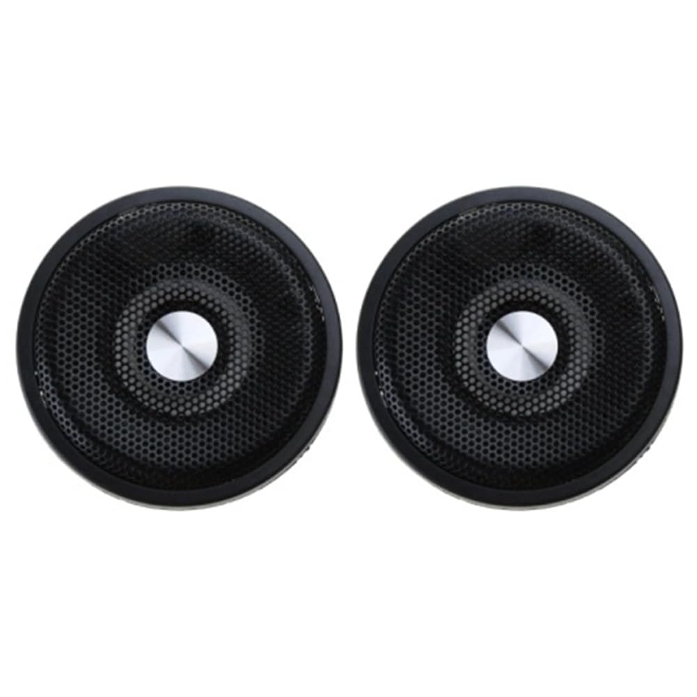 Fowecry 1 Pair Waterproof 4Ohm 15W Full Marine Boats Ceiling Wall Speaker Lawn J60A(Black) Easy Install