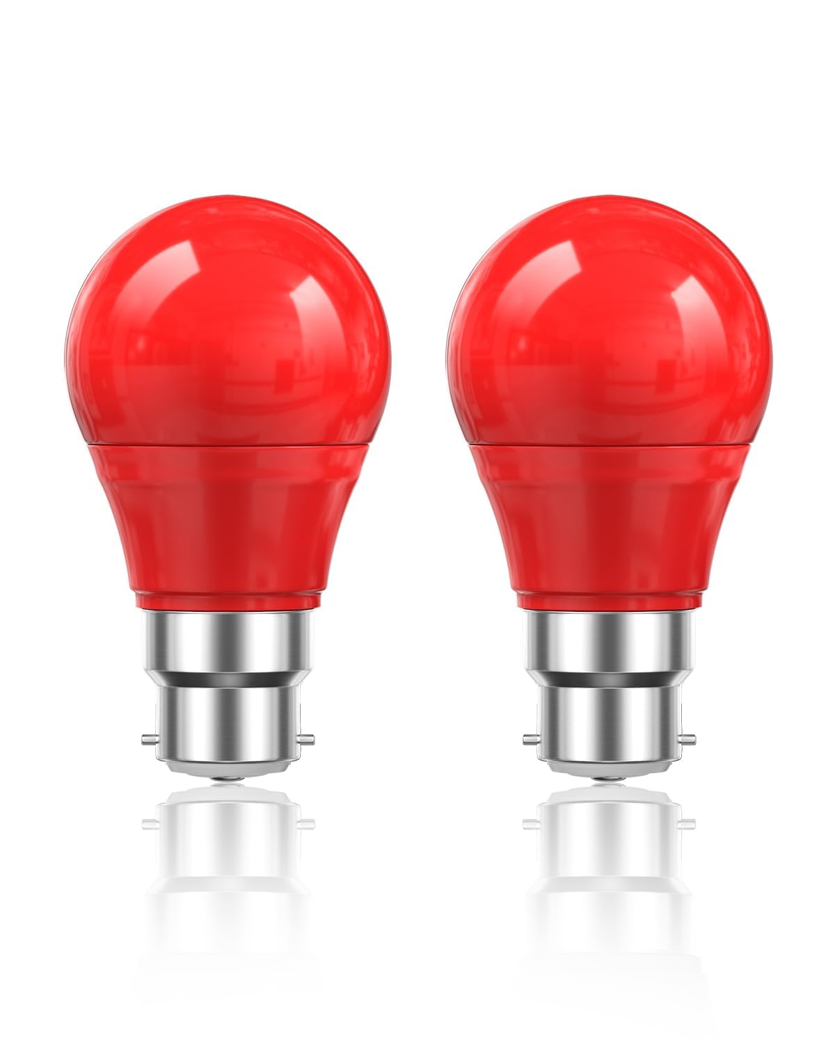 Lamptobe 5W B22 LED Red Light Bulb, 50W Equivalent, B22 Red Bayonet Light Bulbs, Suitable for Halloween, Christmas Decoration, Party, Bars, Porch Lights, Holiday Mood Lighting, Non-Dimmable, 2 Pack — image 1
