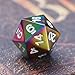 7 Die Metal Polyhedral Dice Set DND Role Playing Game Dice Set with Storage Bag for RPG Dungeons and Dragons D&D Math Teaching (Rainbow)