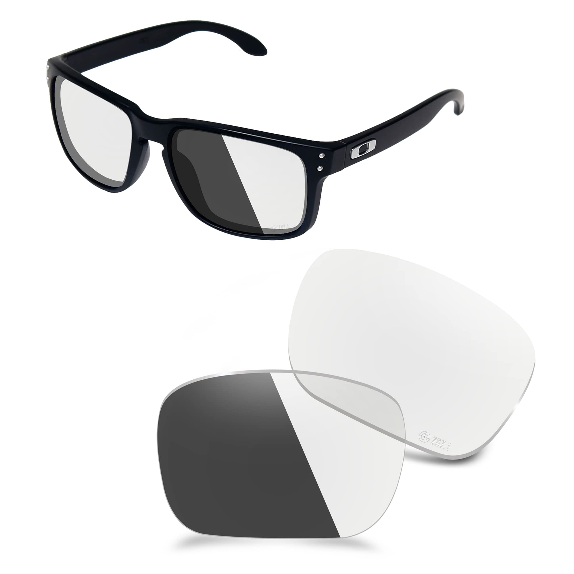 Photo 1 of AOZAN ANSI Z87.1 Replacement Lenses For Oakley Holbrook XL OO9417 Sunglasses - HI-DEF Photochromic