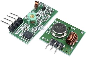 433Mhz RF Wireless Transmitter Module and Receiver Kit 5V DC 433MHZ Wireless for Arduino Raspberry Pi/ARM/MCU WL DIY Kit