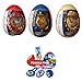 3 Paw patrol plastic surprise eggs with 2 eggs with single figures