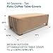 Budge Chelsea Patio Ottoman Cover / Coffee Table Cover, Medium (Tan)