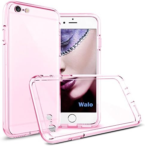 iphone 6s plus case, Walo Soft Transparent Slim Case, Premium TPU Clear Case for iphone 6 plus , iphone 6s plus ( 5.5 inch ) , ( Pink )