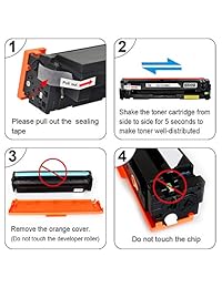 Starink   Cartucho de tóner de repuesto para impresora 201X CF400X con color Laserjet Pro M252DW M252N MFP M277DW M277N (4 unidades), color negro, cian, magenta y amarillo