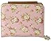 ETIAL Women's Vintage Floral Zip Mini Wallet Short Design Coin Purse Pink