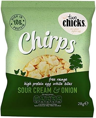 Two Chicks Chirps - Sour Cream & Onion High Protein Egg White Bites - 28g
